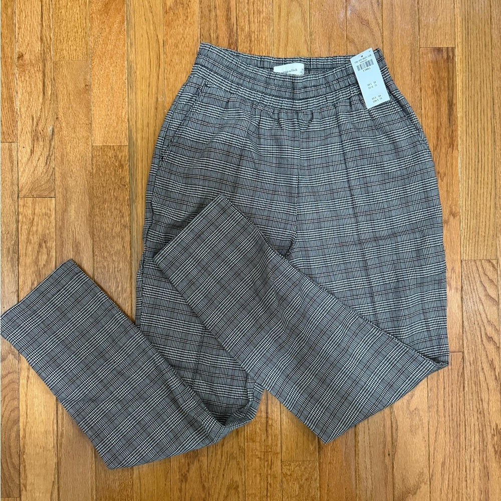 Abercrombie & Fitch Women’s Checkered Pants - Black, Gray and Brown